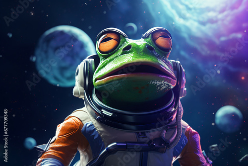 frog with astronaut suit  © Vera