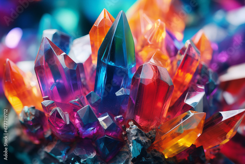 bright colored crystals photo