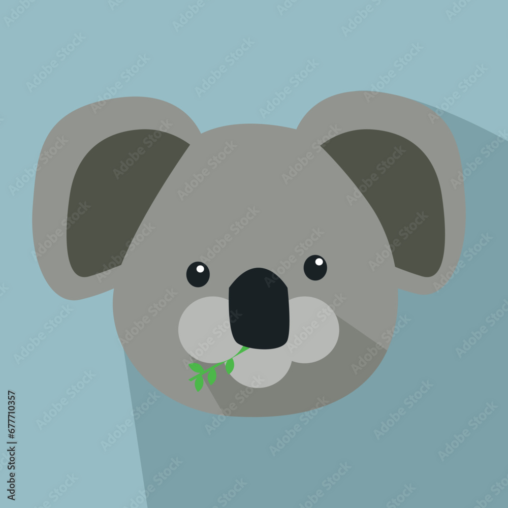 Koala bear vector head Koala bear vector head