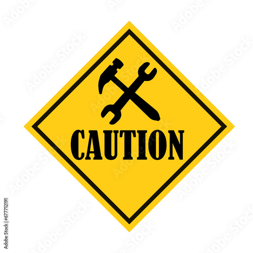 warning caution sign label contruction