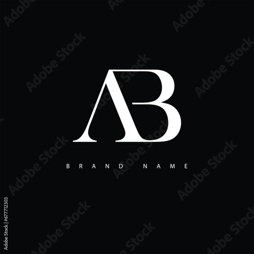 Logo monogram initial letter AB luxury