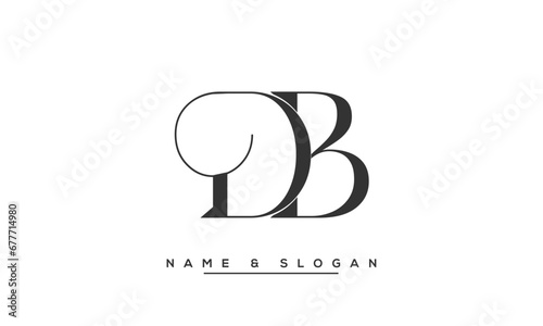 DB, BD, D, B Abstract Letters Logo Monogram