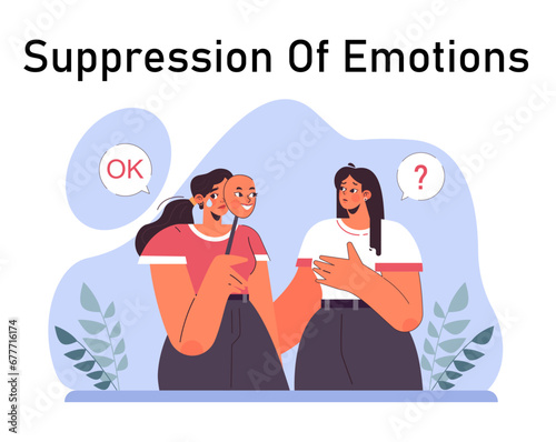 Anxiety. Character mental health issues. Woman coping with psychological stress. Mental disorder emotional and physical symptom. Flat vector illustration