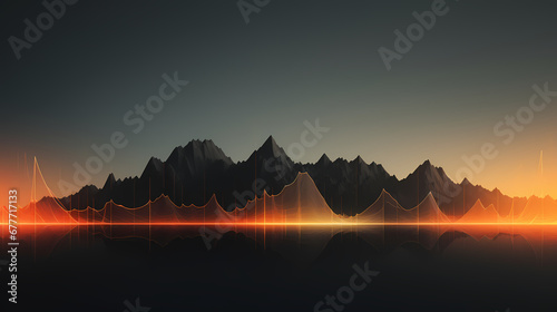 Sound waveform abstract poster web page PPT background  digital technology