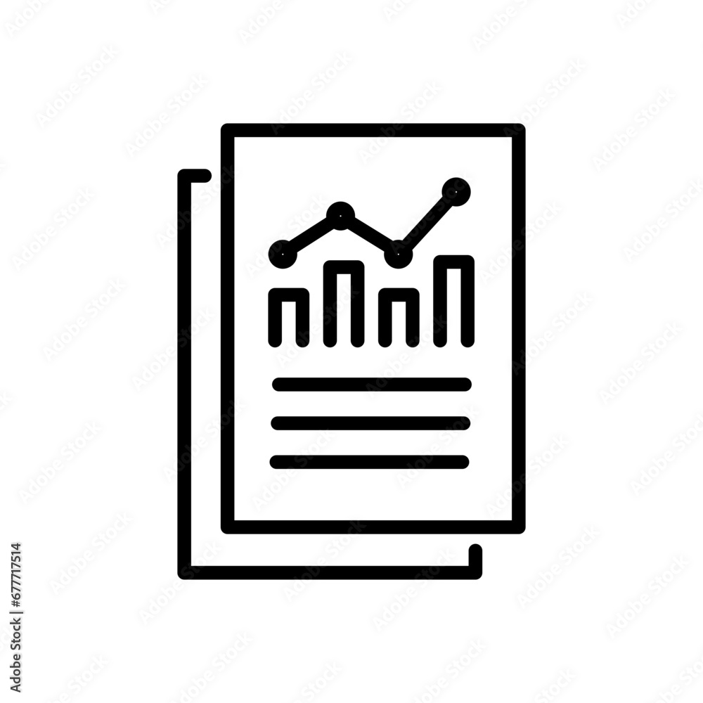 analytical report vector icon in line style analytical report vector icon in line style