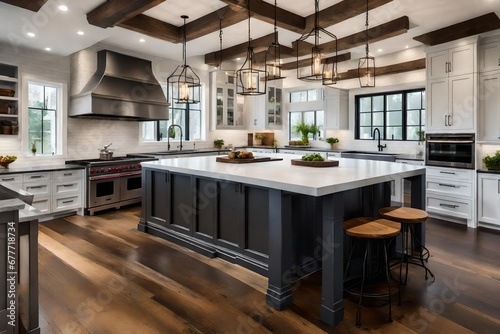 quartz countertops in your industrial-style kitchen for durability © ayesha