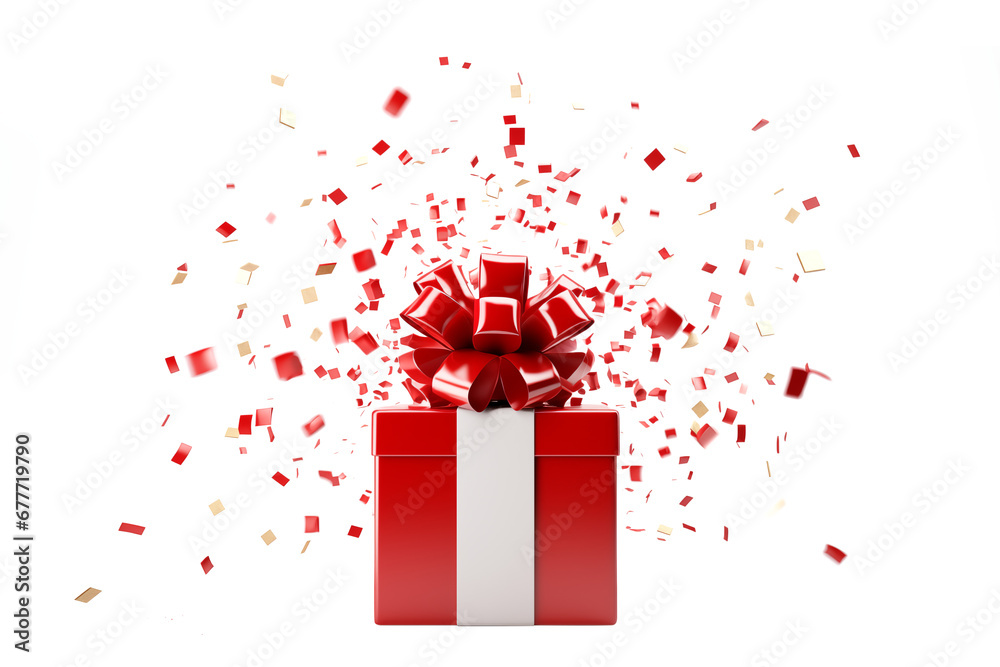 Red gift box transparency background Red gift box transparency background