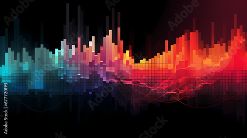 Simple wave vector art abstract poster web page PPT background, digital technology