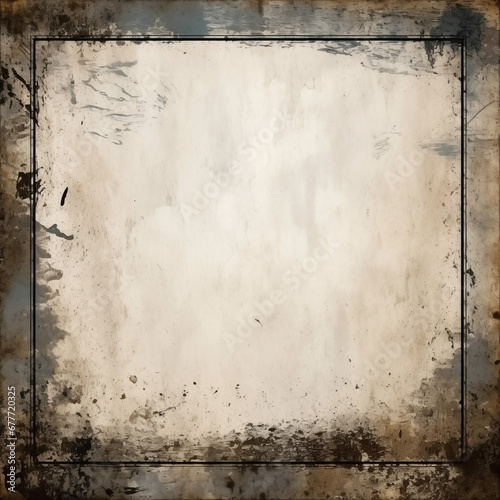 Abstract square frame  old style background  grunge  dirt. Mockup  empty space