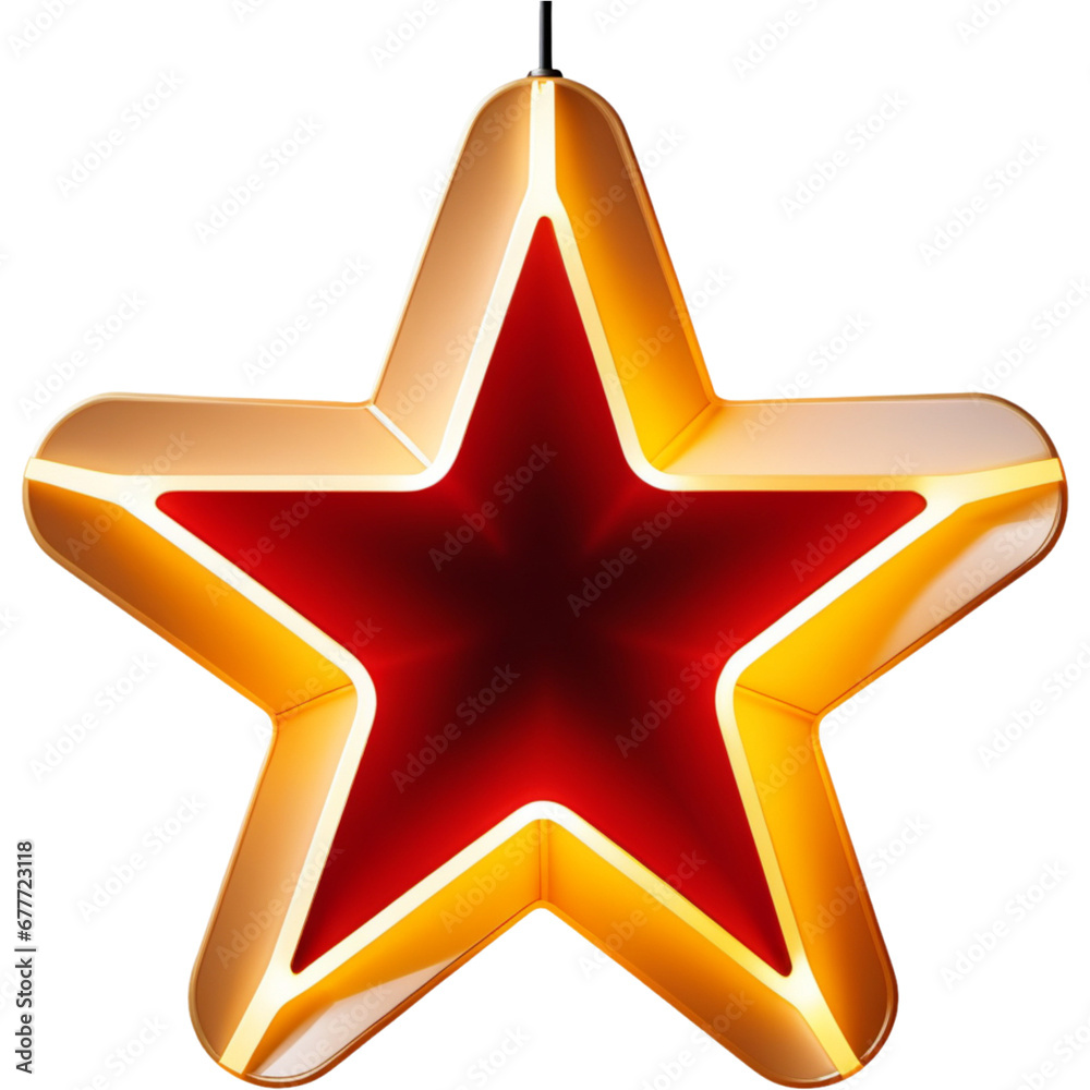 Gold and red star Gold and red star