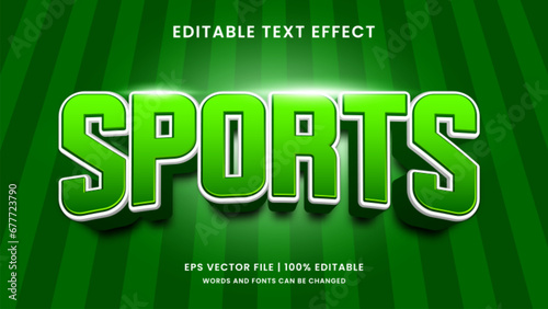 Sports football 3d editable text effect style