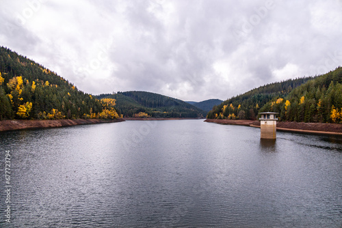 Herbstliche Wanderung rund um die Ohratalsperre bei Luisenthal  - Thüringer Wald - Thüringen - Deutschland photo