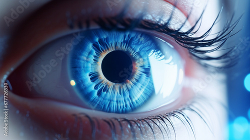 Blue Eye Macro in Sterile Environment - Detailed Eye Study