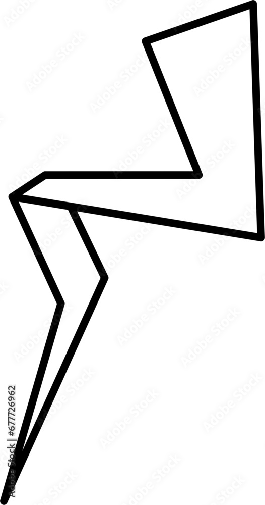 Lightning Outline Illustration Isolated Vector Lightning Outline Illustration Isolated Vector