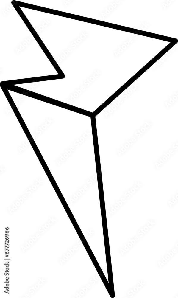 Lightning Outline Illustration Isolated Vector Lightning Outline Illustration Isolated Vector