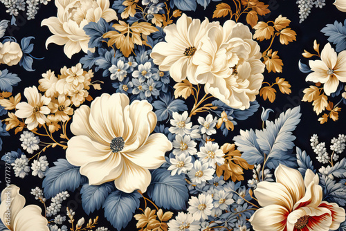 Elegant floral pattern with...