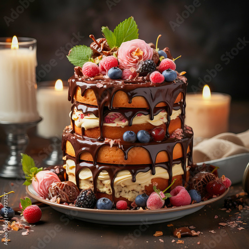 Delicious three tiered birt...