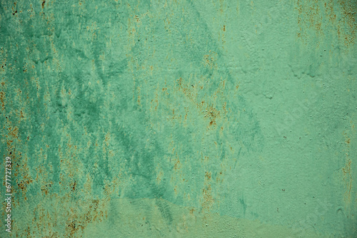 Aged green weathered textured background. photo