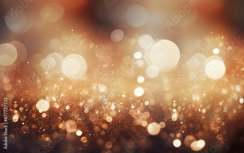Abstract background of glitter Christmas lights