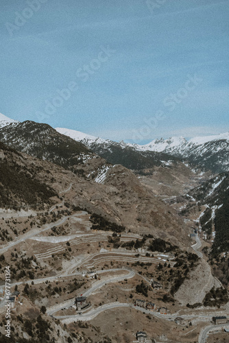 snow covered mountains