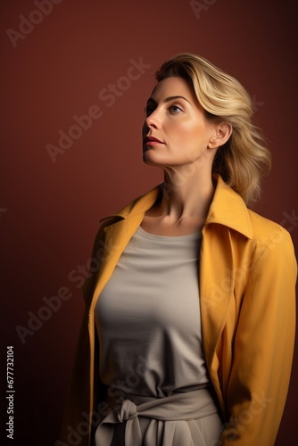 smart casual attire female woman smart business woman portrait shot on color background young woman studio shot