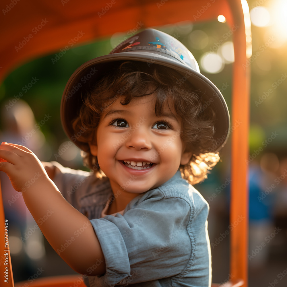 portrait of a child on a playground portrait of a child on a playground