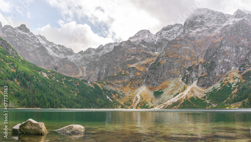 Fototapeta Naklejka Na Ścianę i Meble -  Morie Oko, a beautiful lake in the heart of the polish carpathians