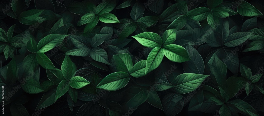 a bunch of green leaves on top of a black background with green leaves on the top of the leaves and the bottom of the leaves on the bottom of the top of the leaves. a bunch of green leaves on top of a black background with green leaves on the top of the leaves and the bottom of the leaves on the bottom of the top of the leaves.