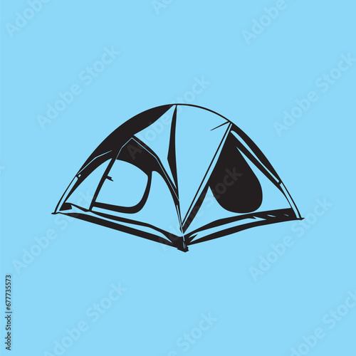 Camping tent Vectors & Illustrations 