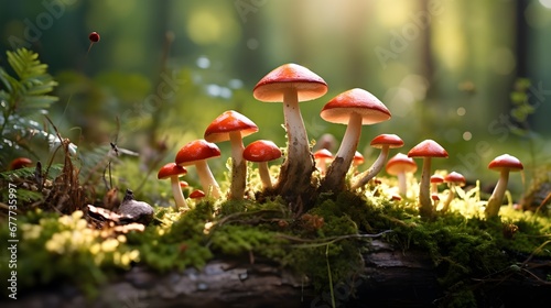 red mushroom in the grass