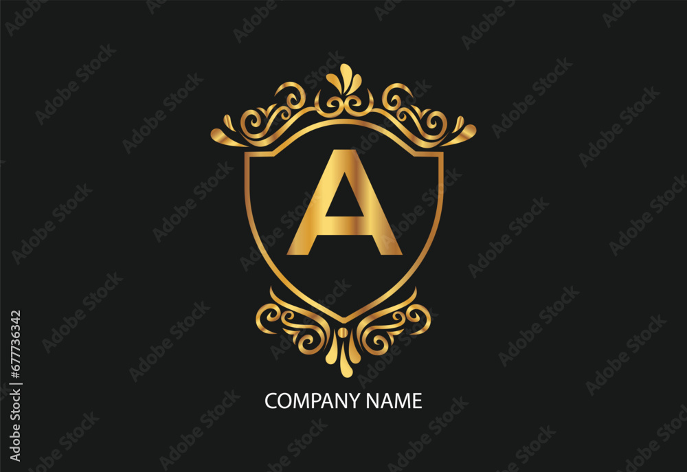 Obraz premium latter A natural and organic logo modern design. Natural logo for branding, corporate identity and business card