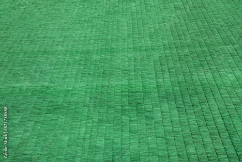 Plastic matting of ski jumping hill