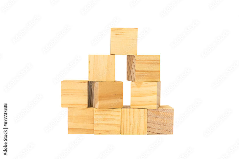 Wooden geometric shapes cube for conceptual design. Business, Education, game. isolated on a white background.PNG Wooden geometric shapes cube for conceptual design. Business, Education, game. isolated on a white background.PNG