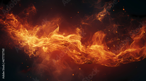 Blazing flame poster web page PPT background