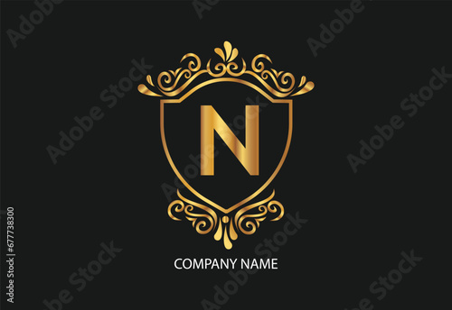 latter N natural and organic logo modern design. Natural logo for branding  corporate identity and business card