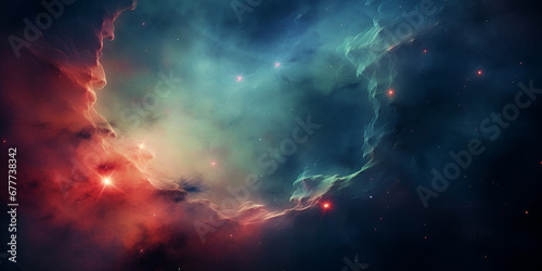 A nebula with stars and clouds in the center ,Vibrant Galaxy Nebula, Cosmic Beauty in Space, Universe Stars, Astronomy Wonder, Supernova Wallpaper generative ai 