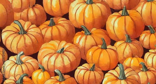 Pumpkin Harvest Art Illustration Background