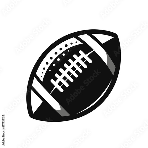 American football ball vector icon. Minimalistic logo.