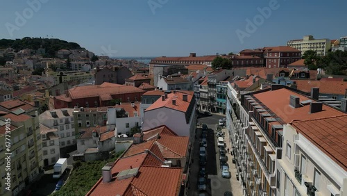 Lisboa Bairro Alto Carmo Portugal Arquitetura Paisagem Urbana Pôr Sol Miradouros Ruas Cultura Portuguesa Europa Azulejos Vida Noturna Sé Lisboa Miradouro Santa Catarina Fado Alfama Tradicional Drone photo