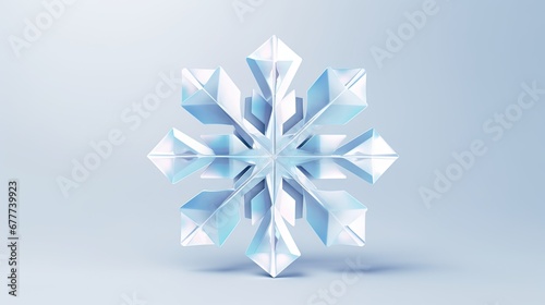  a snowflake that looks like it has been made out of ice and has a large snowflake shaped like a snowflake on the top of it. generative ai