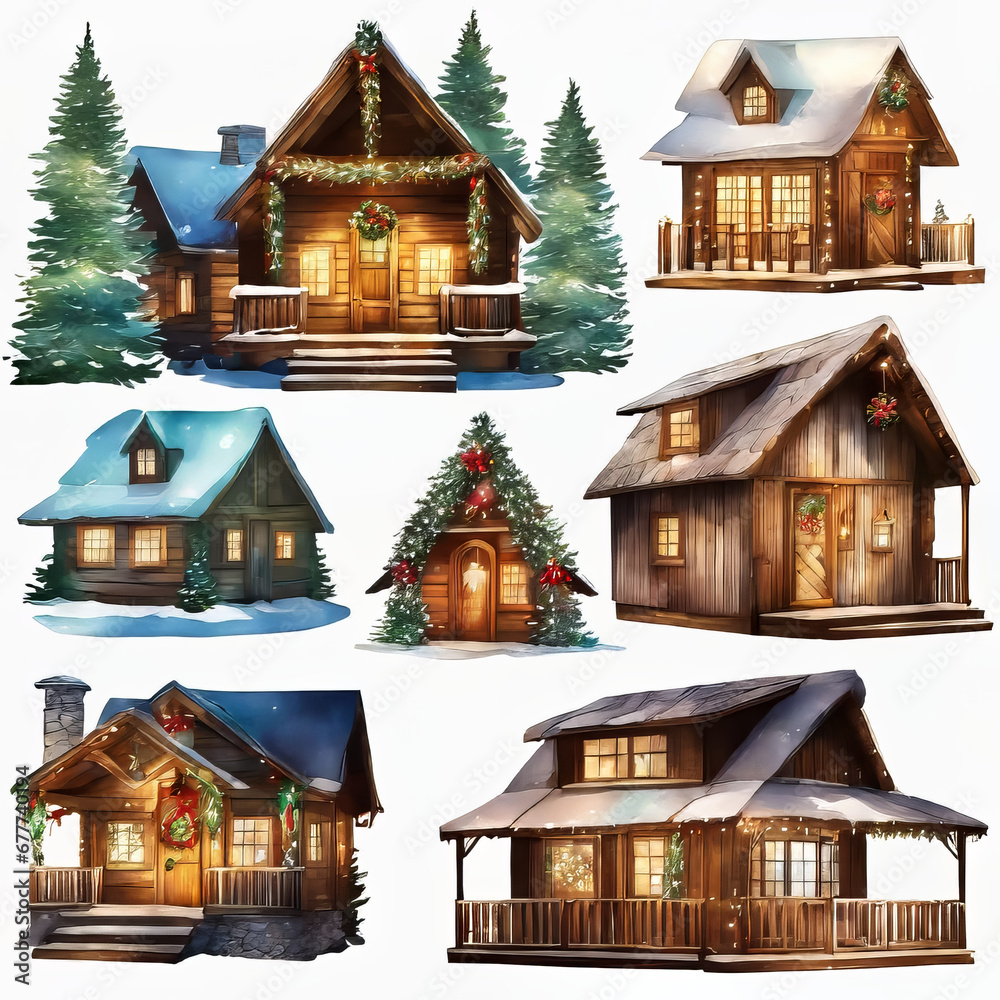 weihnachtliche Hütten, generated image weihnachtliche Hütten, generated image