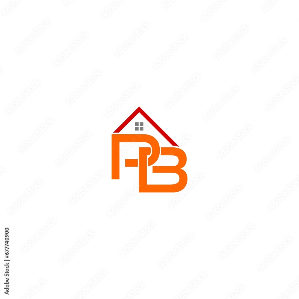 Letter PB logo isolated on white background Letter PB logo isolated on white background