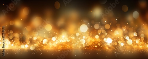 Golden Light And Glitter Background Space For Text. Сoncept Golden Hour Portraits, Sparkling Glitter Theme, Text-Friendly Background, Magical Lighting, Dreamy Atmosphere