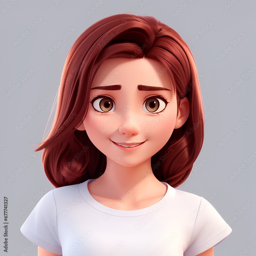 portrait of a girl in white Tshirt portrait of a girl in white Tshirt