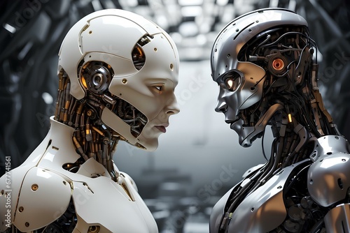 Cybernetic Conflict: Futuristic Robots and Advanced AI Technology, , Advanced Robotics, Sci-Fi Concepts