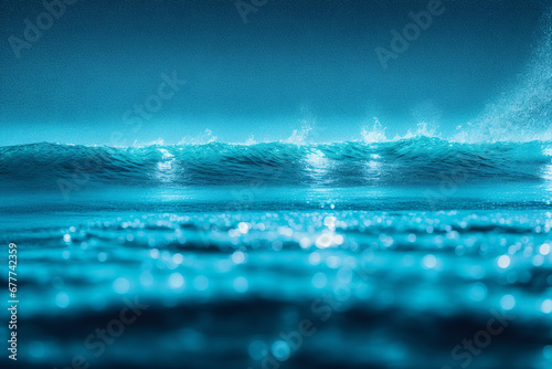 Summer concept. The Dance of Ocean Waves. Eternal Symphony of the sea.  Generative AI