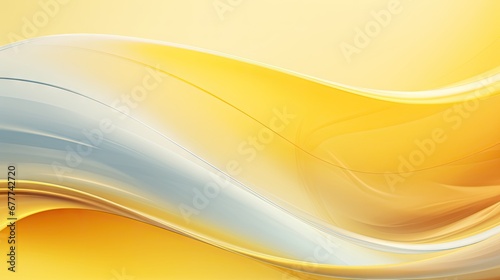  a close up of a yellow and white background with a white and blue wave on the left side of the image and a yellow and white wave on the right side of the right side of the image. generative ai
