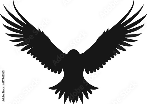 Eagle silhouette logo symbol design illustration. Clean logo mark design. Illustration for personal or commercial business branding.