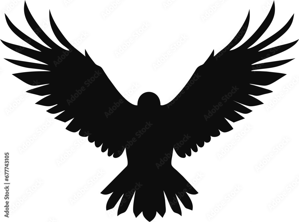 eagle silhouette, vector illustration, white background eagle silhouette, vector illustration, white background