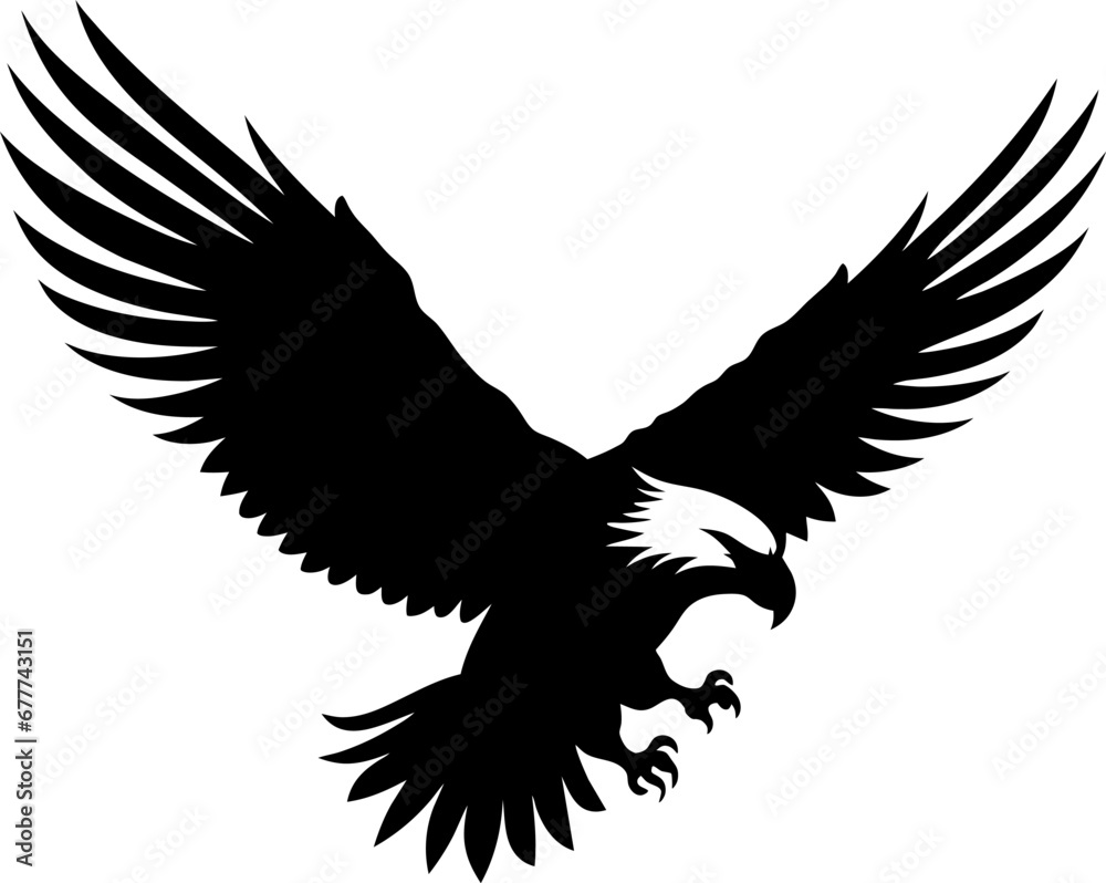 Eagle silhouette logo symbol design illustration. Clean logo mark design. Illustration for personal or commercial business branding. Eagle silhouette logo symbol design illustration. Clean logo mark design. Illustration for personal or commercial business branding.